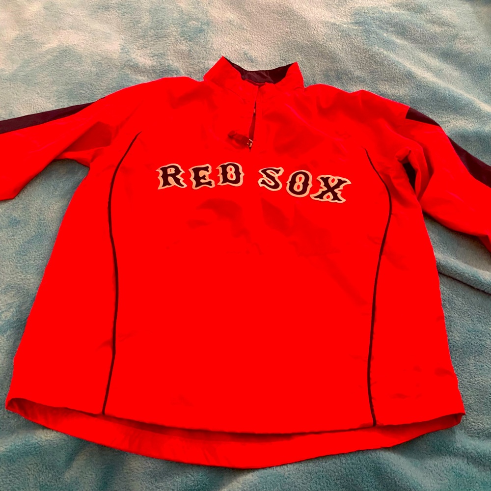Red Sox nylon jacket with partial zip front
